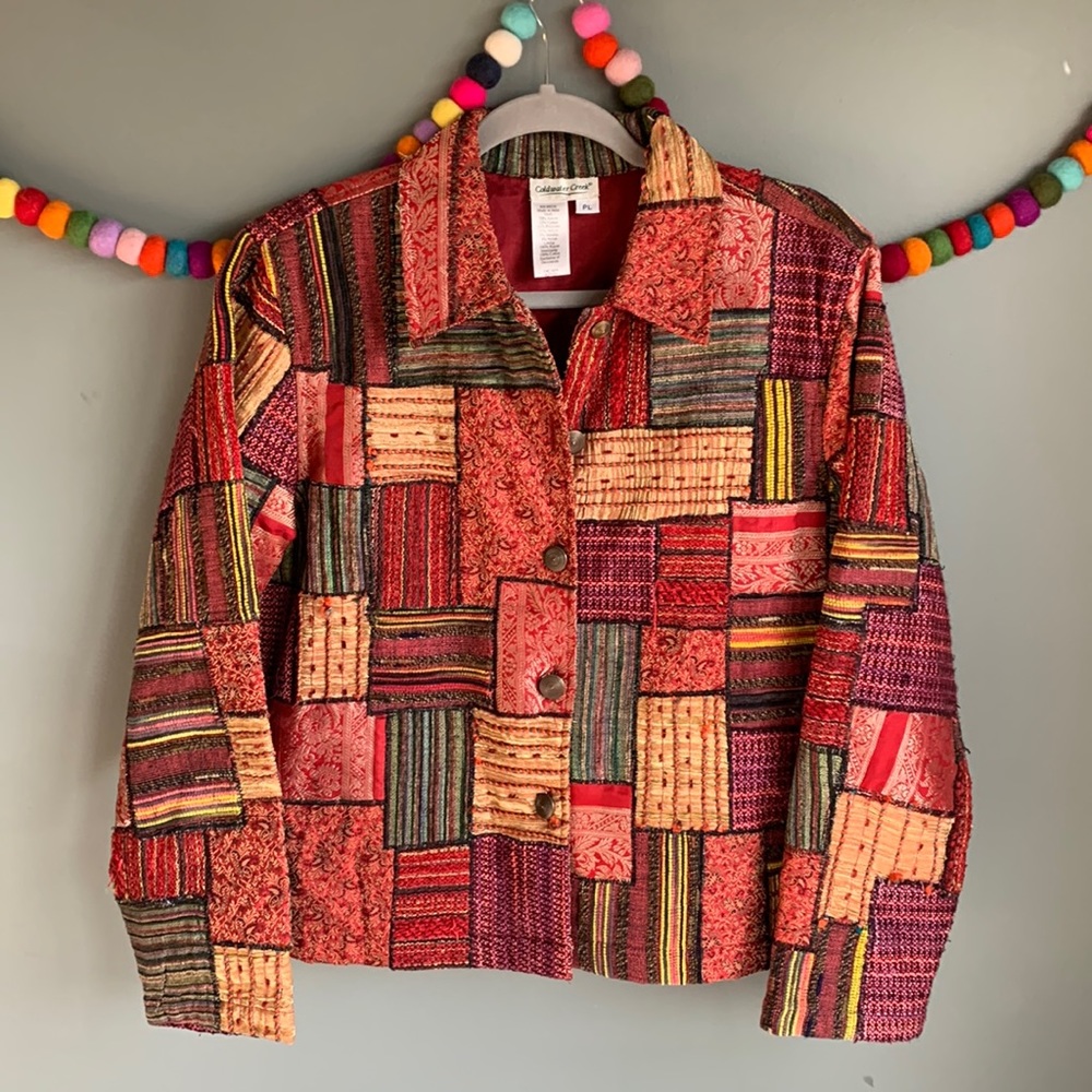 Vtg 2000s Patchwork Jacket By Coldwater Creek. - image 1